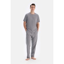 Erkek Kısa Kollu Rahat Kesim Pijama Takımı