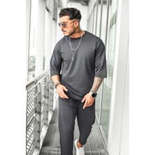 Yakamel Erkek Bol Kesim Oversize Kısa Kollu Takım