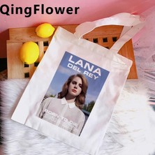 Songli 79103 Lana Del Rey Alışveriş Çantası Bolsa Bakkal Geri Dönüşüm Çantası Alışveriş Çantası Jüt Dokuma Sacola Yeniden Kullanılabilir Kese Dokusu (Yurt Dışından)