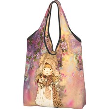 Songli 12 Alışveriş Çantası Karikatür Sarah Kay Bakkal Alışveriş Çantaları Komik Shopper Tote Omuz Çantaları Büyük Kapasiteli Taşınabilir Kawaii Kız Çanta (Yurt Dışından)