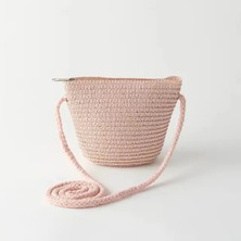 Songli Pembe S Yeni Yaz Çocuk Kız Omuz Çantası Yaratıcı Saf Renk Hasır Askılı Çanta Çocuklar Bozuk Para Cüzdanı Sevimli Prenses Mini Çanta (Yurt Dışından)