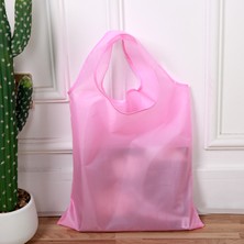 Songli Beyaz Alışveriş Çantası Düz Renk Çevre Dostu Katlanır Yeniden Kullanılabilir Taşınabilir Omuz Çantası Polyester Seyahat Bakkal Için (Yurt Dışından)