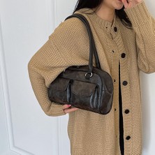 Songli Siyah Kaliteli Kadın Tote Çanta Şık Hobo Omuz Deri Çanta Tasarımcısı Lüks Tote Büyük Kapasiteli Katı Alışveriş Çantası Kadın Bolsos (Yurt Dışından)