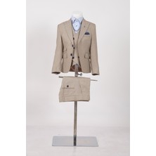Doctor Junior Kuş Gözü Slim Fit Erkek Çocuk Takım Elbise/Gömleksiz_mnvs2285