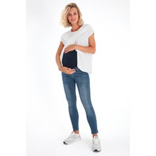 Accoucheee Skinny Hamilelik, Emzirme ve Sonrası Denim Jean Pantolon