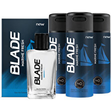 Blade Marine Fresh EDT Erkek Parfüm 70 ml & Deodorant 3 x 150 ml