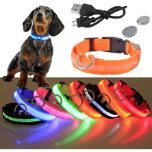 Shanhua Shop Usb-Mixcolor Stili 28-40 cm USB Şarj Edilebilir Veya Pil Pet Köpek Pet Kedi LED Parlayan Yaka Aydınlık Yanıp Sönen Kolye Açık Yürüyüş Gece Güvenlik Malzemeleri (Yurt Dışından)