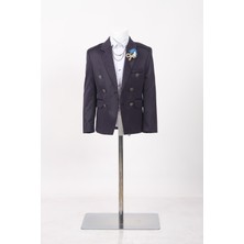 Doctor Junior Slim Fit Kruvaze Erkek Çocuk Ceket Lacivert %67 Polyester 15 Yaş Modeli
