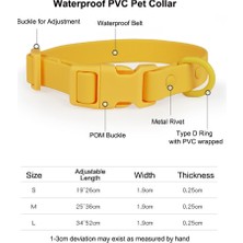 Shanhua Shop Sarı Stil M Boyutu Su Geçirmez Pvc Köpek Tasması Küçük Orta Büyük Köpekler Için Güvenli Katı Kedi Köpek Tasması Buldog Pitbull Yavru Köpek Tasması Evcil Hayvan Aksesuarları (Yurt Dışından)