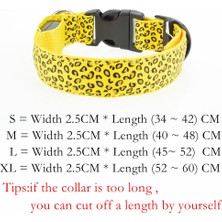 Shanhua Shop Kırmızı Stil M Boyutu LED Leopar Köpek Tasması Aydınlık Gece Güvenlik Işığı-Up Yanıp Sönen Parlayan Köpek Tasması Mascotas Pet Yavru Kedi Köpek Tasmaları Aksesuarları (Yurt Dışından)