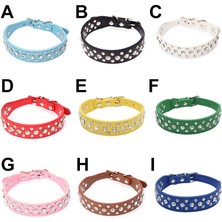 Shanhua Shop Yeşil Stil Xxs Pet Rhinestone 2.5cm Kristal Yaka Genişliği Kedi Köpek Deri Bling Pu Diamante (Yurt Dışından)