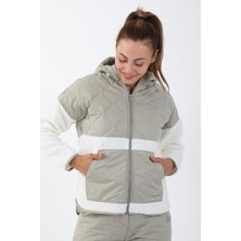 Maraton Comfort Kadın Kapüşonlu  Ekru Tracktop