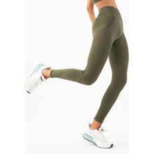 Maraton Active Slimfit Kadın    Koşu Haki Tayt 812118