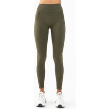 Maraton Active Slimfit Kadın    Koşu Haki Tayt 812118