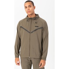 Maraton Regular Erkek Kapüşonlu  Açık Haki- Eşofman Üstü