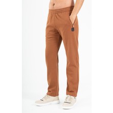 Maraton Regular Erkek  Düz Paça Taba Eşofman Altı