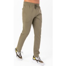 Maraton Regular Erkek  Dar Paça Açık Haki- Eşofman Altı