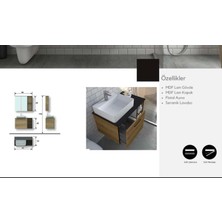 Evros Ritmo  Banyo Dolabı 80 cm