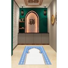 Napoli Home Dijital Baskılı Kaymaz Yıkanabilir (70X130) Hediyelik Namazlık Seccade, N-Seccade-27-Mavi,