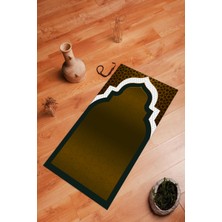 Napoli Home Dijital Baskılı Kaymaz Yıkanabilir (70X130) Hediyelik Namazlık Seccade, N-Seccade-06-Kahve,