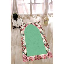 Napoli Home Dijital Baskılı Kaymaz Yıkanabilir (70X130) Hediyelik Namazlık Seccade, N-Seccade-24-Yeşil,