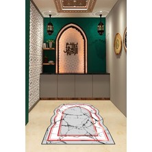 Napoli Home Dijital Baskılı Kaymaz Yıkanabilir (70X130) Hediyelik Namazlık Seccade, N-Seccade-28-Kırmızı,