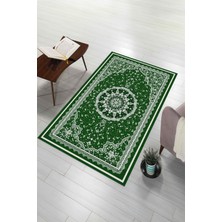 Napoli Home Dijital Baskılı Kaymaz Yıkanabilir (70X130) Hediyelik Namazlık Seccade, N-Seccade-40-Yeşil,