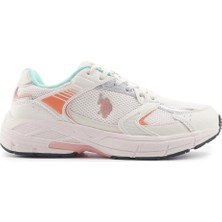 U.s. Polo Assn. Felix Wmn 4Fx Kadın Bej-Turuncu-Yeşil (36-40) Sneaker Ayakkabı