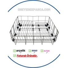 Arçelik Bulaşık Makinesi Alt Sepeti (Gri Renk + Katlanır Tabaklık)