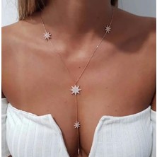 Style Of Carmen Rose Renk Zirkon Taşlı Yıldız Tasarım Kolye