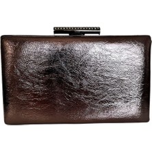 Biçanta Antrasit Gri Platin Renk Rugan Abiye Çanta Düğün Nişan Gece Çantası El Yapımı El Çantası