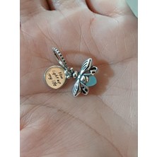 Bay-Kuş Bijuteri Orjinal 925 Ayar Gümüş Parlayan You Light Up My Life Temalı Charm