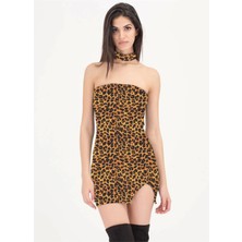 Narnuga TP101427 Leopar Desenli Elbise