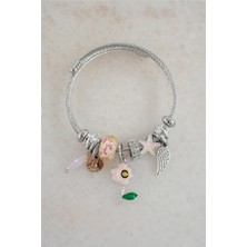 By Zeyna Aksesuar Kadın Çiçek Figürlü  Charm Bileklik