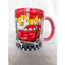 Mugs And Love Şimşek Mcqueen 3D Baskı Büyük Boy Kupa