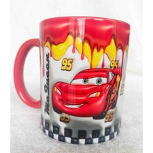 Mugs And Love Şimşek Mcqueen 3D Baskı Büyük Boy Kupa