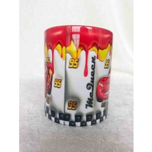 Mugs And Love Şimşek Mcqueen 3D Baskı Büyük Boy Kupa