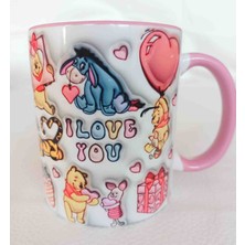 Mugs And Love Winny The Pooh Kalpli 3D Baskı Büyük Boy Kupa