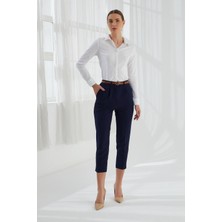 Modaplaza Kadın Dar Paça Kemerli Pantolon 4577