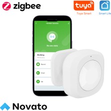 Novato Zigbee Hareket Sensörü ( Tuya, Smart Life, Home Assistant, Zigbee2MQTT Uyumlu ) PIR Sensör