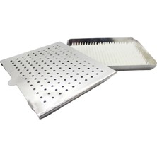 Barişhan Medical Cerrahi Metal Sterilizasyon Konteyner 17X13X1.5 cm Cerrahi Konteyner Tıbbi Laboratuvar Malzemesi