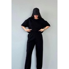 Yakamel Kadın Bol Kalıp Penye Pijama Takımı