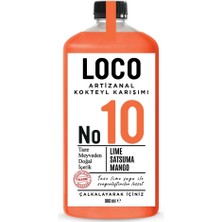 LocoShop NO 10 Lime Satsuma Mango Artizanal Alkolsüz Karışım Taze Sıkma Meyve Kokteyl Mix 900 ml