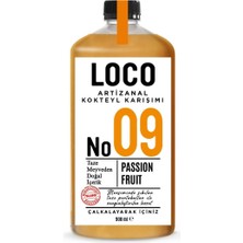 LocoShop NO 09 Passion Fruit Artizanal Alkolsüz Karışım Taze Sıkma Meyve Kokteyl Mix