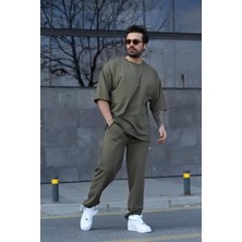 Yakamel Erkek Kısa Kollu Eşofman Takımı