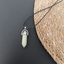 Mga Doğaltaş Fosfor Doğal Taş Kolye Orijinal Değerli Taş Kolye Çivi Kesim Kolye Karanlıkta Parlayan Fosfor