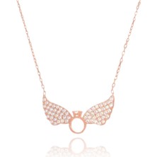 Neva Jewelry Yüzüklü Melek Kanadı Kolye