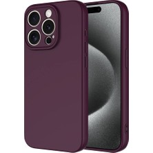 Case 4u Apple iPhone 15 Pro Max Uyumlu Kılıf Kamera Korumalı Içi Kadife Logosuz Mara Lansman Silinebilir Kılıf Koyu Mor