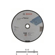 Bosch 230X3 mm Standart Düz Metal Kesme Taşı 25 Adet(1 Paket)