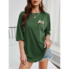 Jakinta Outdoors Kadın Baskılı Oversize  Unisex Tshirt